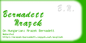 bernadett mrazek business card